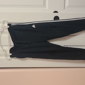 Size Large Adidas Zip Pocket 3 Stripe Workout Pant green